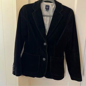 🍃Gap Women’s Black Velvet Blazer Jacket Pre-Owned Loved Great Condition Small